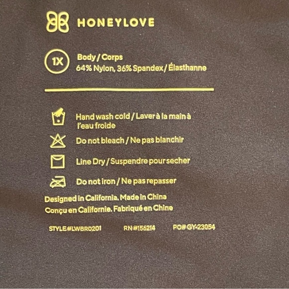 Honeylove Silhouette Bra in Black sexy velvet Size 1X - Picture 10 of 14